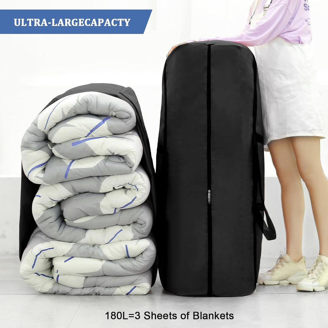2Stück 180L Aufbewahrungstasche, Grosse Umzugstaschen, 600D Oxford Auflagentasche, XXL Reisetasche,
