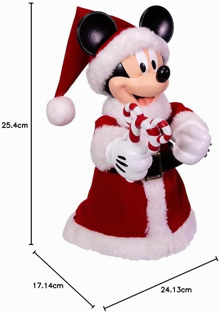 Kurt Adler 25,4 cm Mickey Mouse Baumspitze/Tischdekoration mit biegbaren Armen 10-inches, 10-inches
