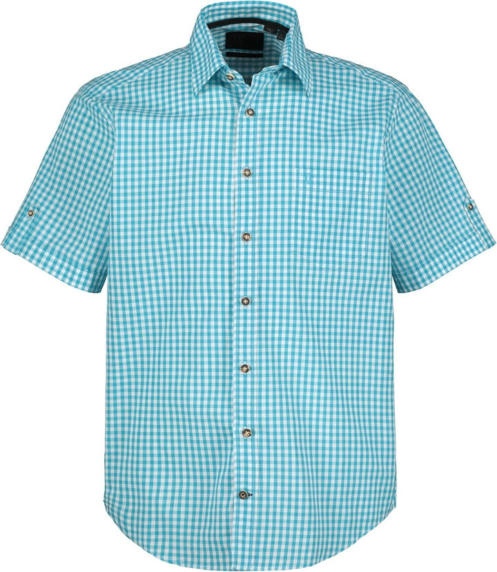 JP 1880 Herren grosse Grössen Übergrössen Menswear L-8XL Hemd, Tracht, Halbarm, Kent Kragen, Modern