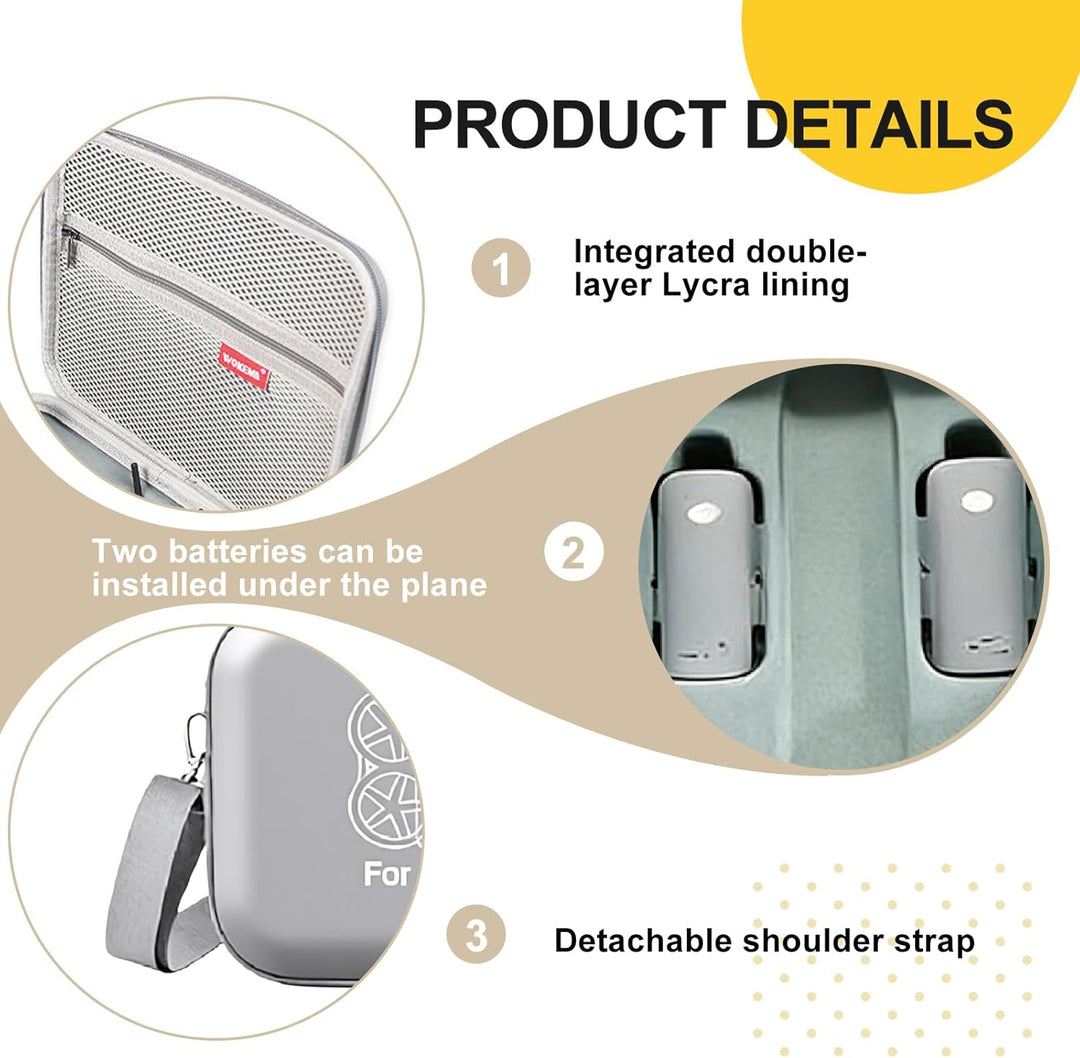 Neo 2 Tasche, Tragbare PU-Umhängetasche und Handtasche für DJI Neo 2 Drohne und Akku-Zubehör, mit do