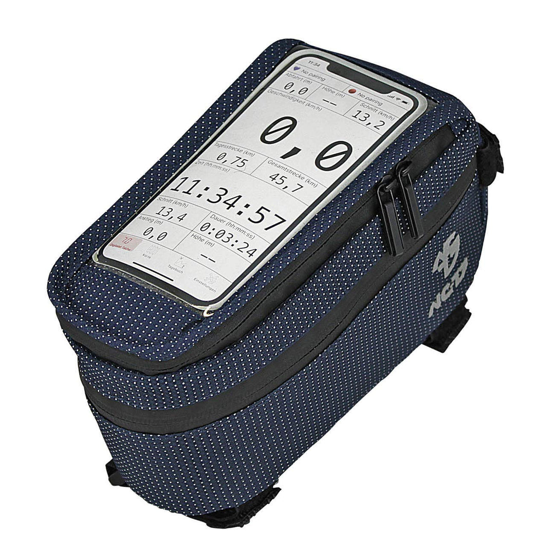 NC-17 Connect Universal XL Oberrohrtasche DOT / Fahrrad-, Smartphonetasche mit Klettverschluss, Stau