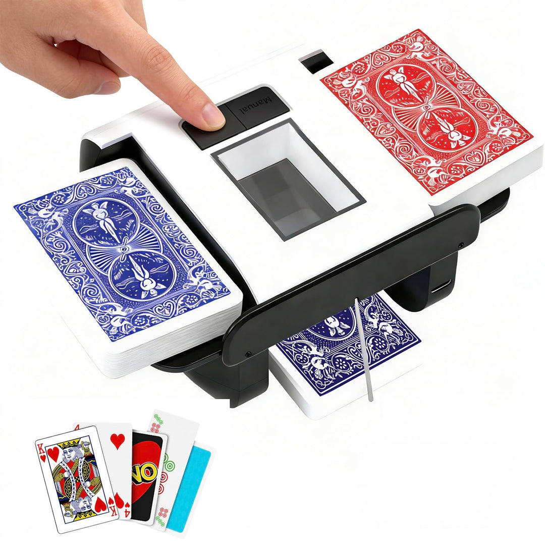 Gelabur Automatischer Kartenmischer, wiederaufladbarer Kartenmischer, Maschine für 1–2 Decks, geräus