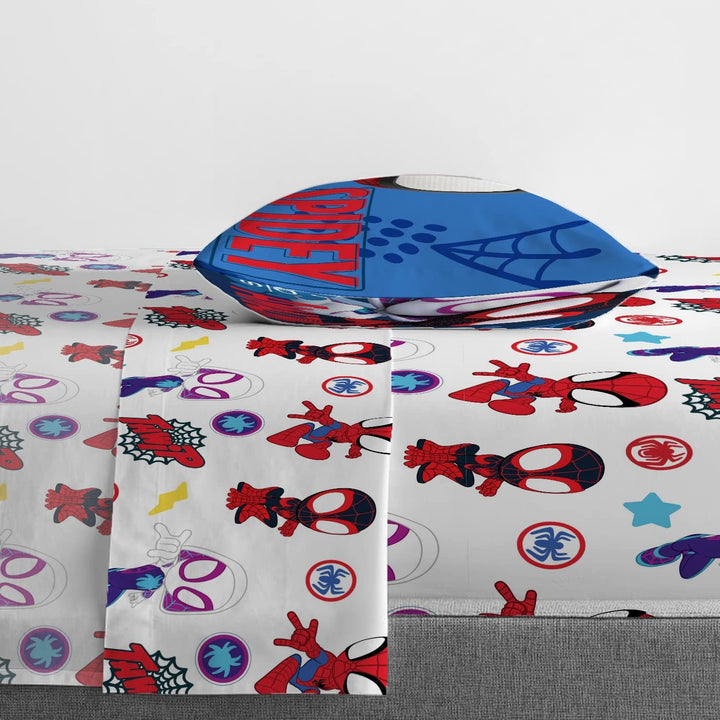 Jay Franco Marvel Spidey and His Amazing Friends Team Spidey Twin Size Sheet Set - 3 Piece Set Super