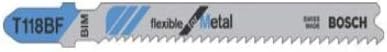 Bosch Professional 100x Stichsägeblatt T 118 BF Flexible for Metal (für Stahlbleche, Zubehör Stichsä