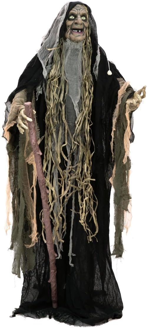 EUROPALMS Halloween Figur Hellxunar | Höllenfürst mit Licht-, Sound-, und Bewegungseffekten