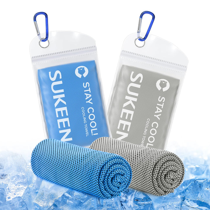 Sukeen Kühlendes Handtuch, Sport Cooling Towel für Hals und Körper, Schweisshandtuch schnelltrocknen