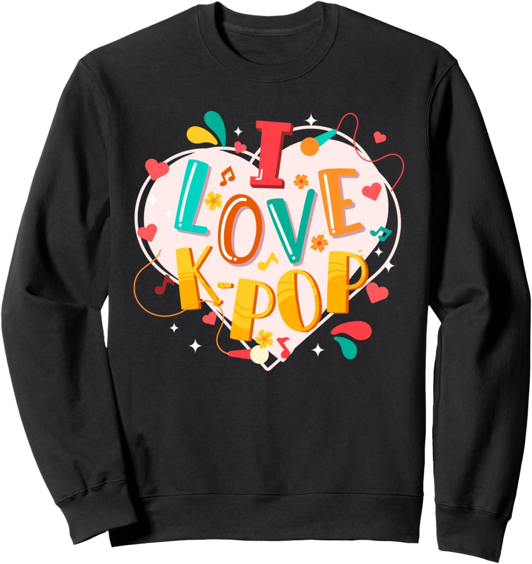 I Love K-Pop Music | Kpop | Koreanische Pop Musik Sweatshirt