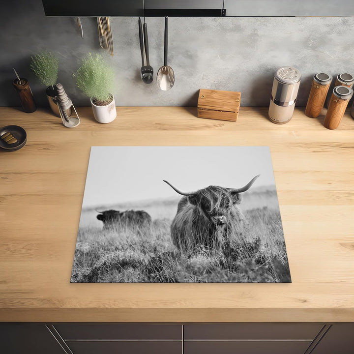 KitchenYeah© Herdabdeckplatte Einteilig Ceranfeld Abdeckplatte Küche Deko | 57x51 cm - Ceranfeldabde