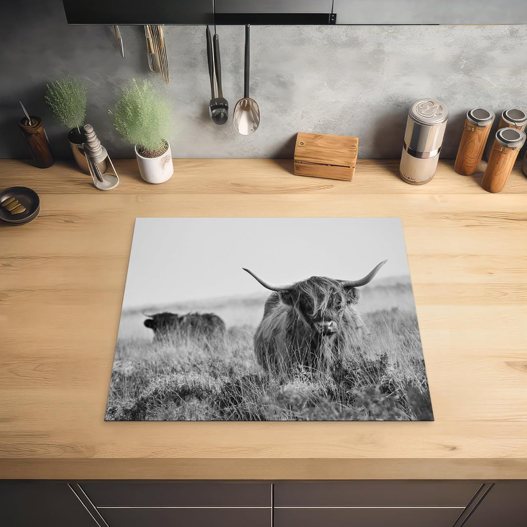 KitchenYeah© Herdabdeckplatte Einteilig Ceranfeld Abdeckplatte Küche Deko | 59x51 cm - Ceranfeldabde