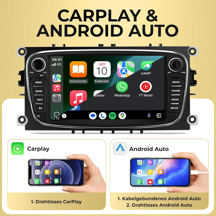 M.I.C. AF7 Android 13 Autoradio mit Navi Qualcomm 665 4G+64G Navigation Ersatz für Ford Focus mk2 Mo