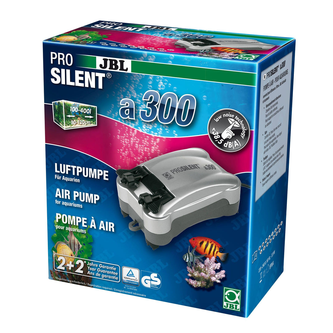 JBL 6054300 ProSilent a300 Luftpumpe für Süss- und Meerwasseraquarien von 100 - 400 L a300 (100 - 40