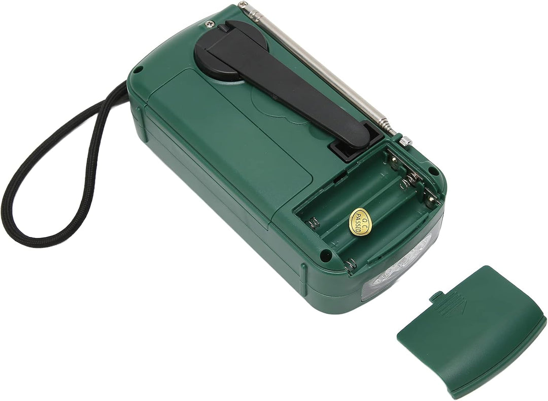 Notfall-Handkurbelradio Solar-Wind-Up-Radios mit USB-Handy-Ladegerät, Taschenlampe, tragbares AM/FM-