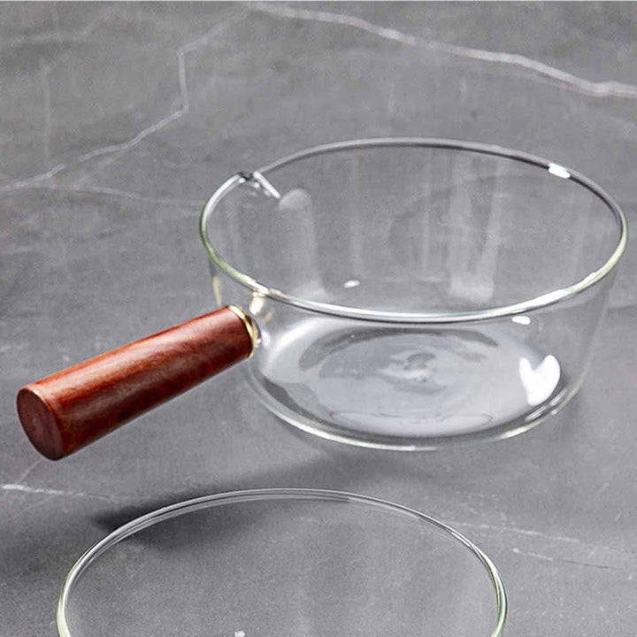 1000ML Glasschale für Mikrowelle Glaspfanne für die Mikrowelle Nicht Geeignet für Kochfelder, Braun