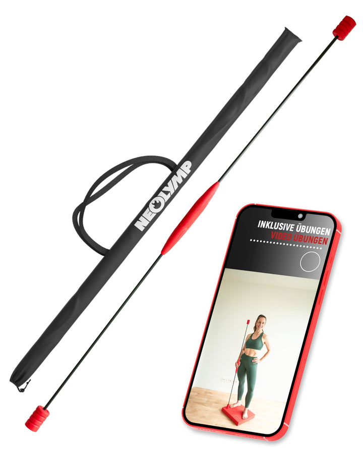 NEOLYMP Schwingstab Fitness - Verstellbare Gewichte für Schwingenschlag - Gymnastikstab - Ergonomisc