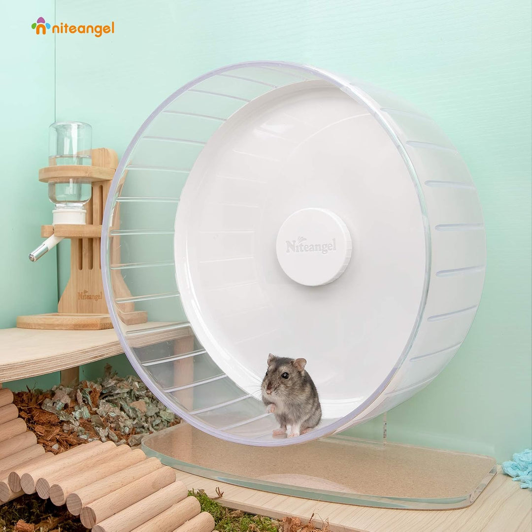 Niteangel Super-leise Hamsterräder - Leise Spinner-Hamsterräder mit verstellbarem Ständer für Zwergh