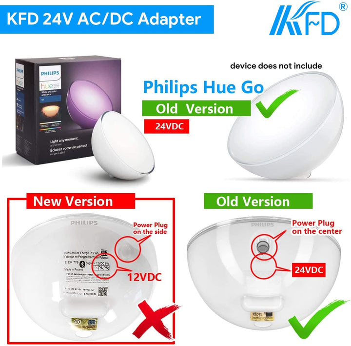 KFD Netzteil 24V Ladegerät Ladekabel für Philips Hue Go 798835 800136 7146060PH HF12 HF18 HF24 71460