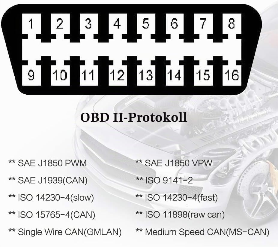 Vgate OBDII Bluetooth, vLinker FD OBD2 diagnosegerät OBD Adapter für Android und Windows (Bluetooth