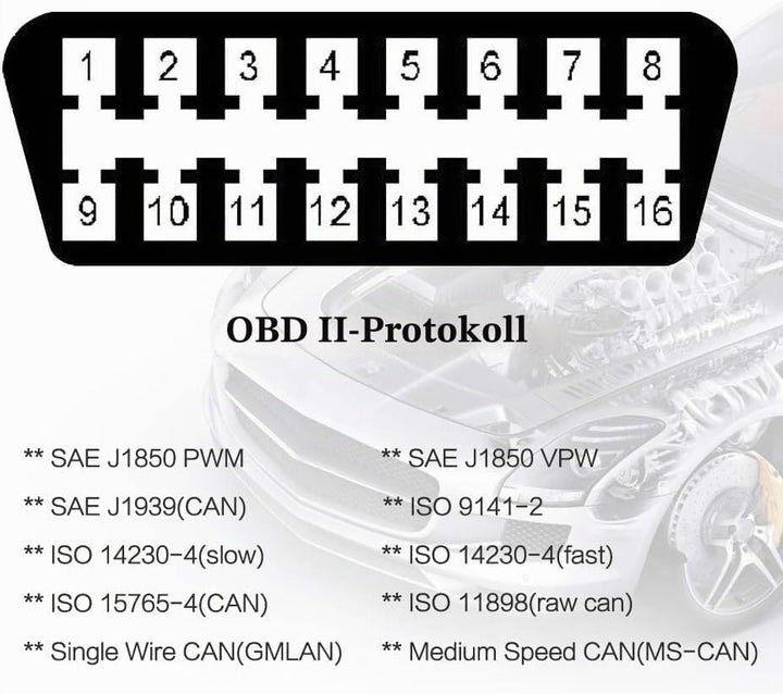 Vgate OBDII Bluetooth, vLinker FD OBD2 diagnosegerät OBD Adapter für Android und Windows (Bluetooth