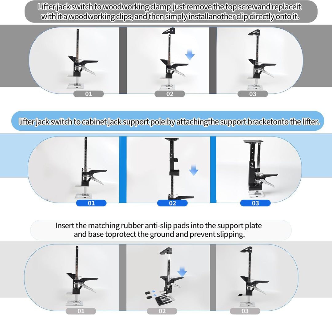 DBREAKS 3-in-1 Multi Arbeitssparender Arm mit Skala, 2Pcs 38CM Multifunktionale Handhebewerkzeug Bis