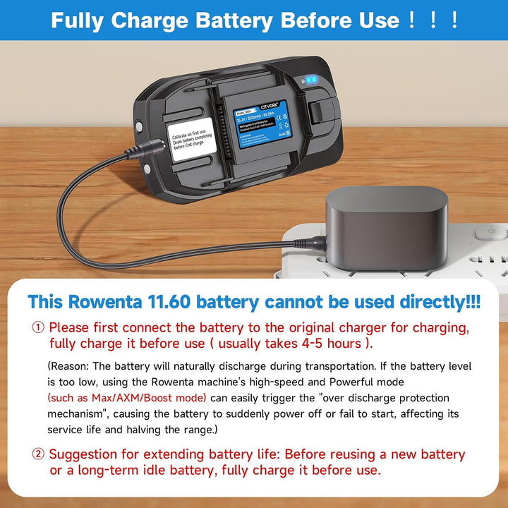 CITYORK 25.2V/3500mAh Akku für Rowenta X-Force Flex 11.60 Animal/Aqua Series, für Rowenta 25.2V RH98