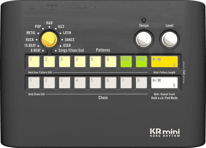Korg DKO KR-MINI Rhythmus-Box Schwarz Single, Single
