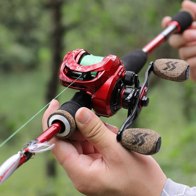 Sougayilang Baitcasting Combo, 2 Abschnitte M/MH Lightweight Baitcasting Rod und 8.0:1 Baitcaster Re