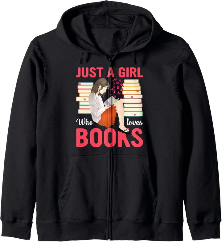 Just a Girl Who Loves Books. Lesegerät Kapuzenjacke