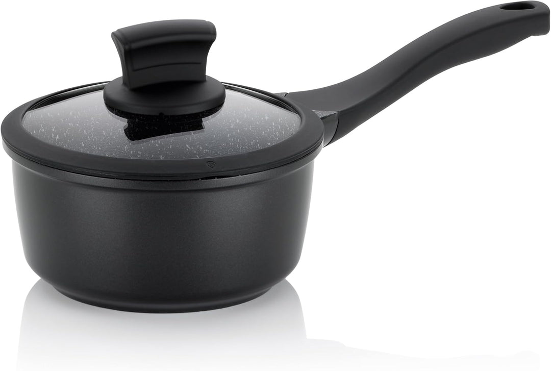 kela Stielkasserolle Stella Nova, Ø 16 cm, 1 L, Aluguss, schwarz, Allherdboden, antihaftbeschichtet,