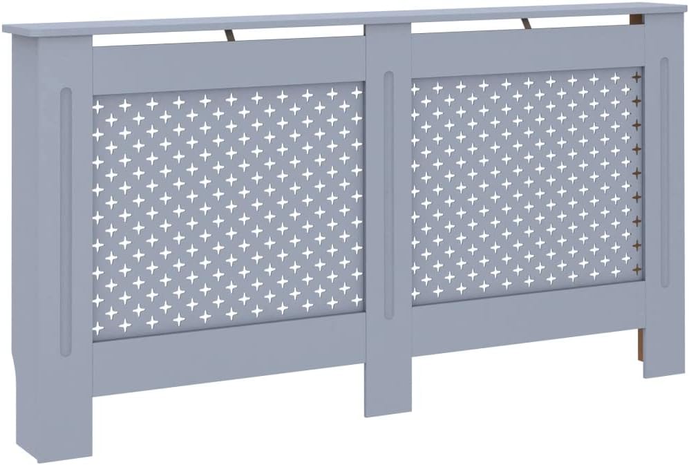 Wohnzimmer Heizkörperabdeckung 152x19x81.5 cm MDF Heizkörper Verkleidung Abdeckung Dekorative Wabenm