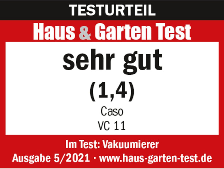 CASO 1369 VC11 Vakuumierer - Vakuumiergerät, Lebensmittel bleiben bis zu 8x länger frisch - natürlic