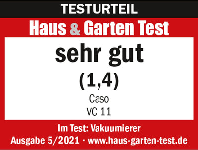 CASO 1369 VC11 Vakuumierer - Vakuumiergerät, Lebensmittel bleiben bis zu 8x länger frisch - natürlic