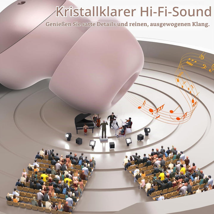 Mini Schlafkopfhörer Bluetooth 6.0, In Ear Bluetooth Kopfhörer Mit Schlaftracker, 48 Std Seitenschlä