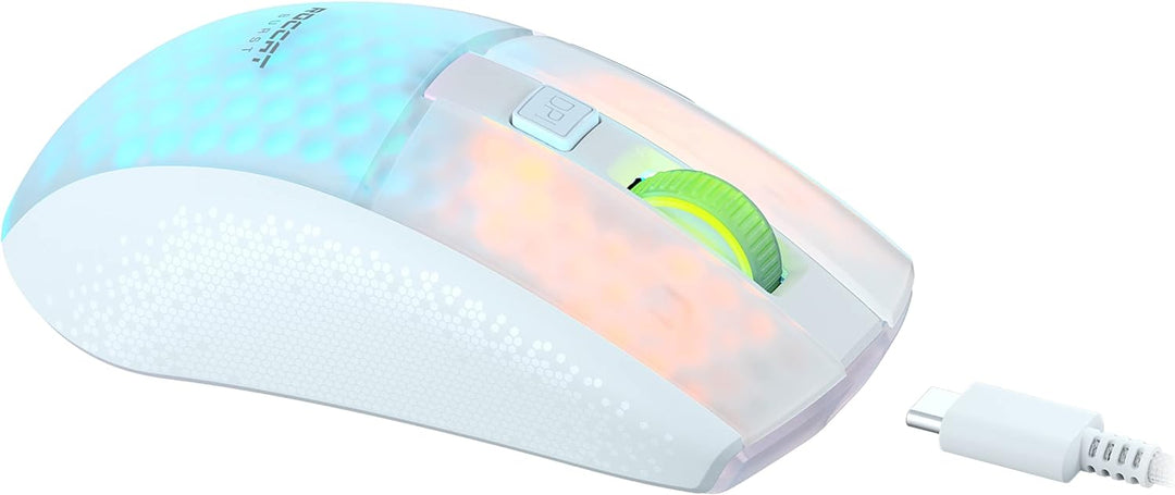 Roccat Burst Pro Air - leichte, symmetrische, kabellose, optische RGB-Gaming-Maus mit Optical Owl-Ey