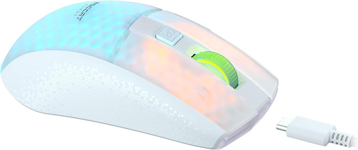 Roccat Burst Pro Air - leichte, symmetrische, kabellose, optische RGB-Gaming-Maus mit Optical Owl-Ey