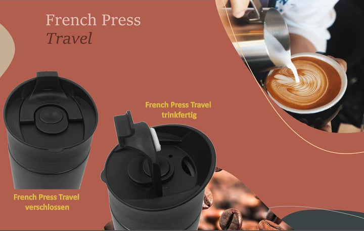 MediMuc Thermo French Press Travel 0,35L - Geniessen Sie unterwegs länger heissen Kaffee in stilvoll