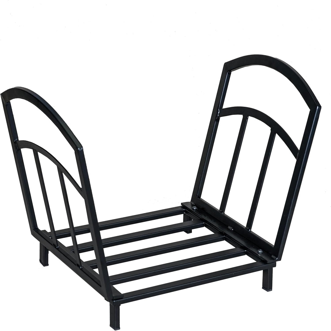 Loywe Holzkorb Kaminholz 40.6X31.7X39.4CM Holzwiege Kamin Feuerholzkorb Metall Brennholzkorb für Inn