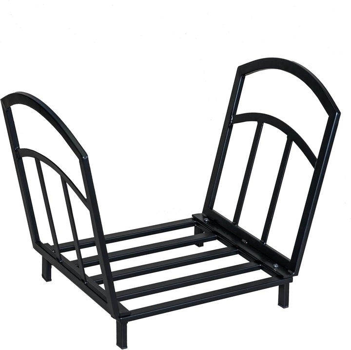 Loywe Holzkorb Kaminholz 40.6X31.7X39.4CM Holzwiege Kamin Feuerholzkorb Metall Brennholzkorb für Inn