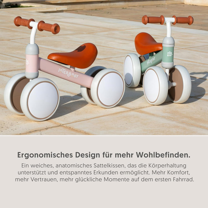Interbaby | Laufrad für Babys 1 bis 3 Jahre - Kinderlaufrad für 12-36 Monate, Sicherer Baby-Rutscher