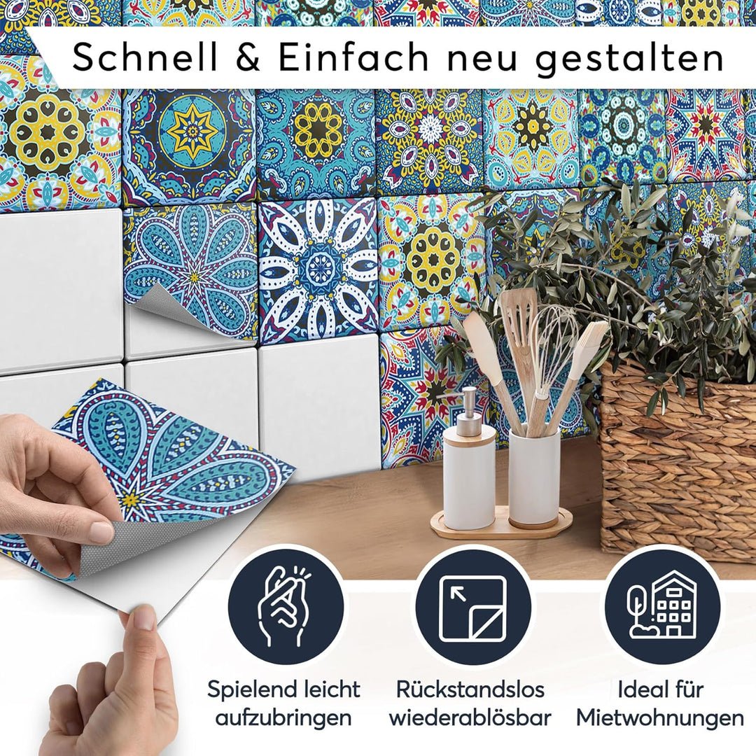 CREATISTO Mosaik Klebefliesen Stickerfliesen Fliesenfolie - Hochwertige Aufkleber Sticker für Fliese
