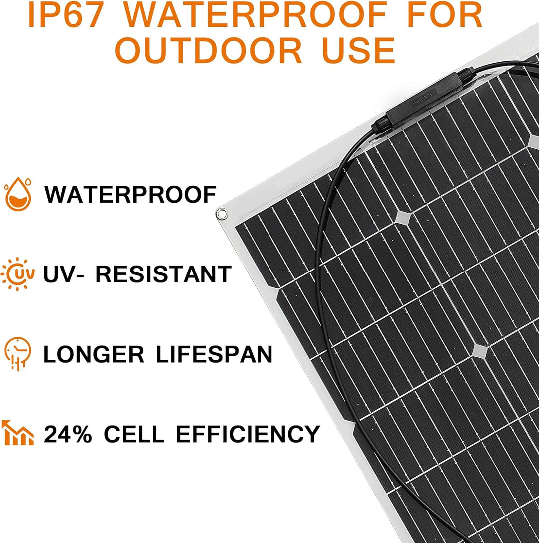 400 Watt Solarpanel Flexibel Kit 12V/24V Off-Grid System: 4 Stück 100W Monokristalline Solarmodule m