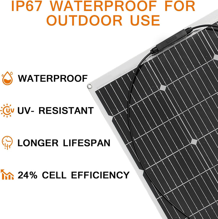 400 Watt Solarpanel Flexibel Kit 12V/24V Off-Grid System: 4 Stück 100W Monokristalline Solarmodule m