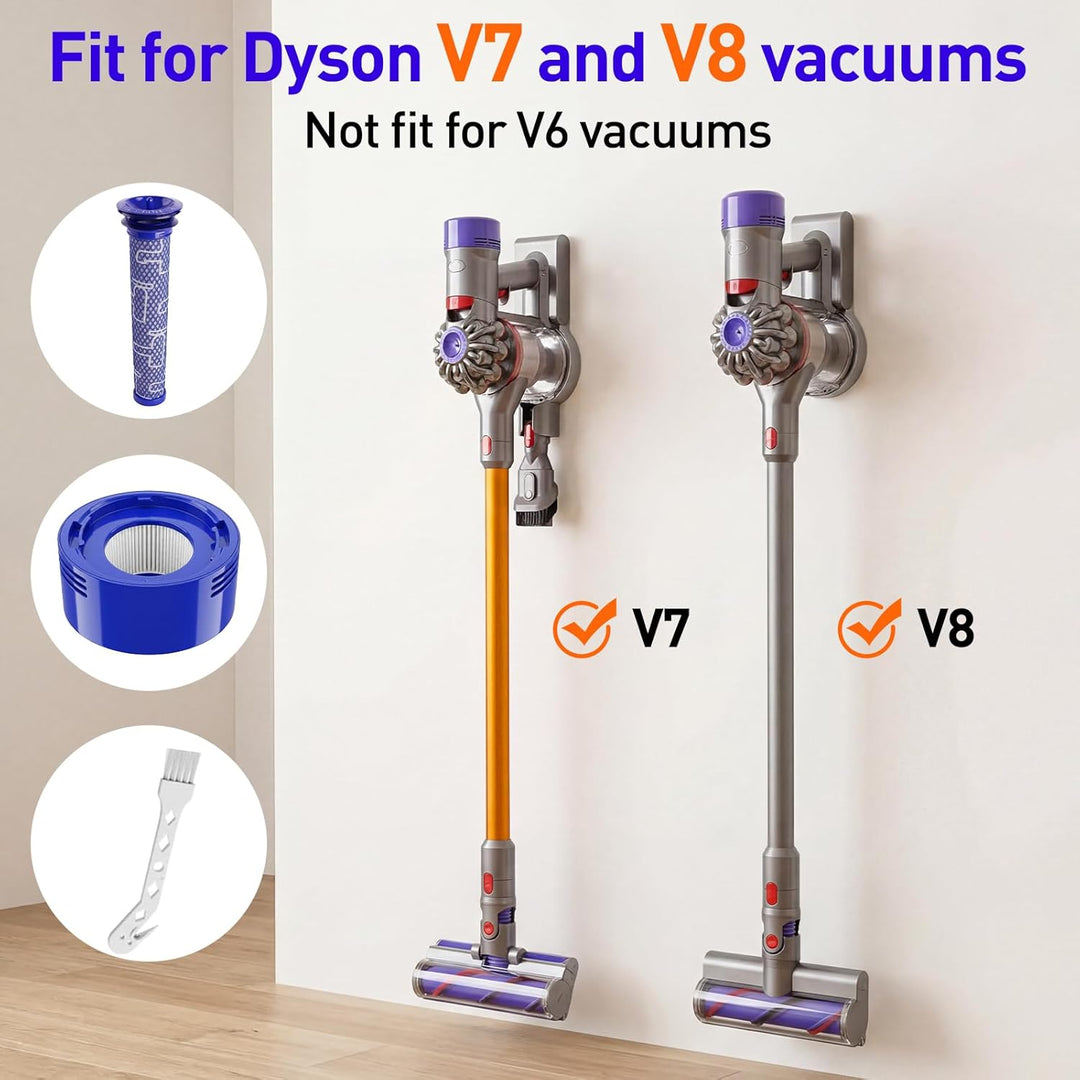 Wolfish 6er-Pack Staubsaugerfilter, Ersatz-Set für Dyson-Staubsauger V8+, V8, V7, Absolute, Animal,
