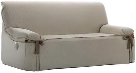 Martina Home Capri Sofabezug, Laken, 3-lagig 3 Plätze Leinfarben, 3 Plätze Leinfarben