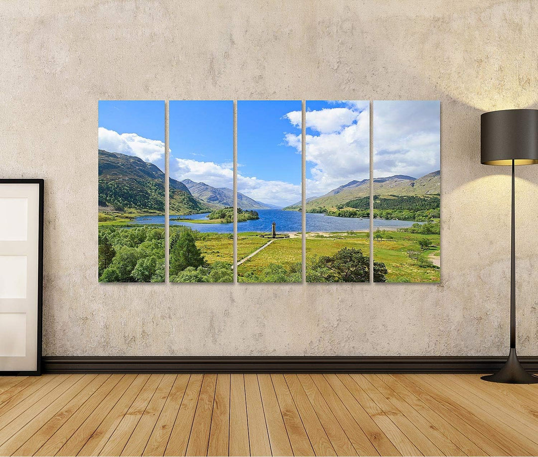 islandburner Bild auf Leinwand Glenfinnan Loch Shiel See Hochland Schottland Bilder Wandbilder Poste