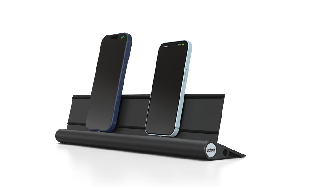 udoq 400 USB-C Ladestation aus Aluminium mit 2 Ladeplätzen und 68W Schnellladen, modulares Starter-S