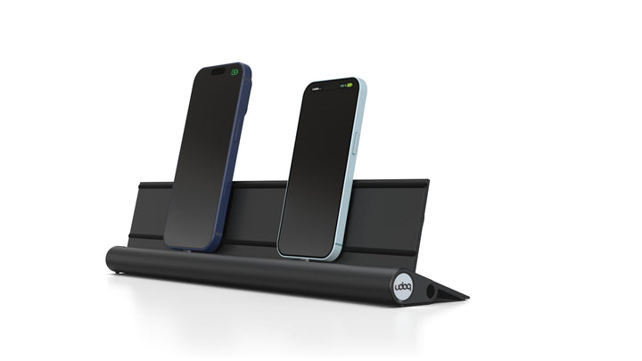 udoq 400 USB-C Ladestation aus Aluminium mit 2 Ladeplätzen und 68W Schnellladen, modulares Starter-S
