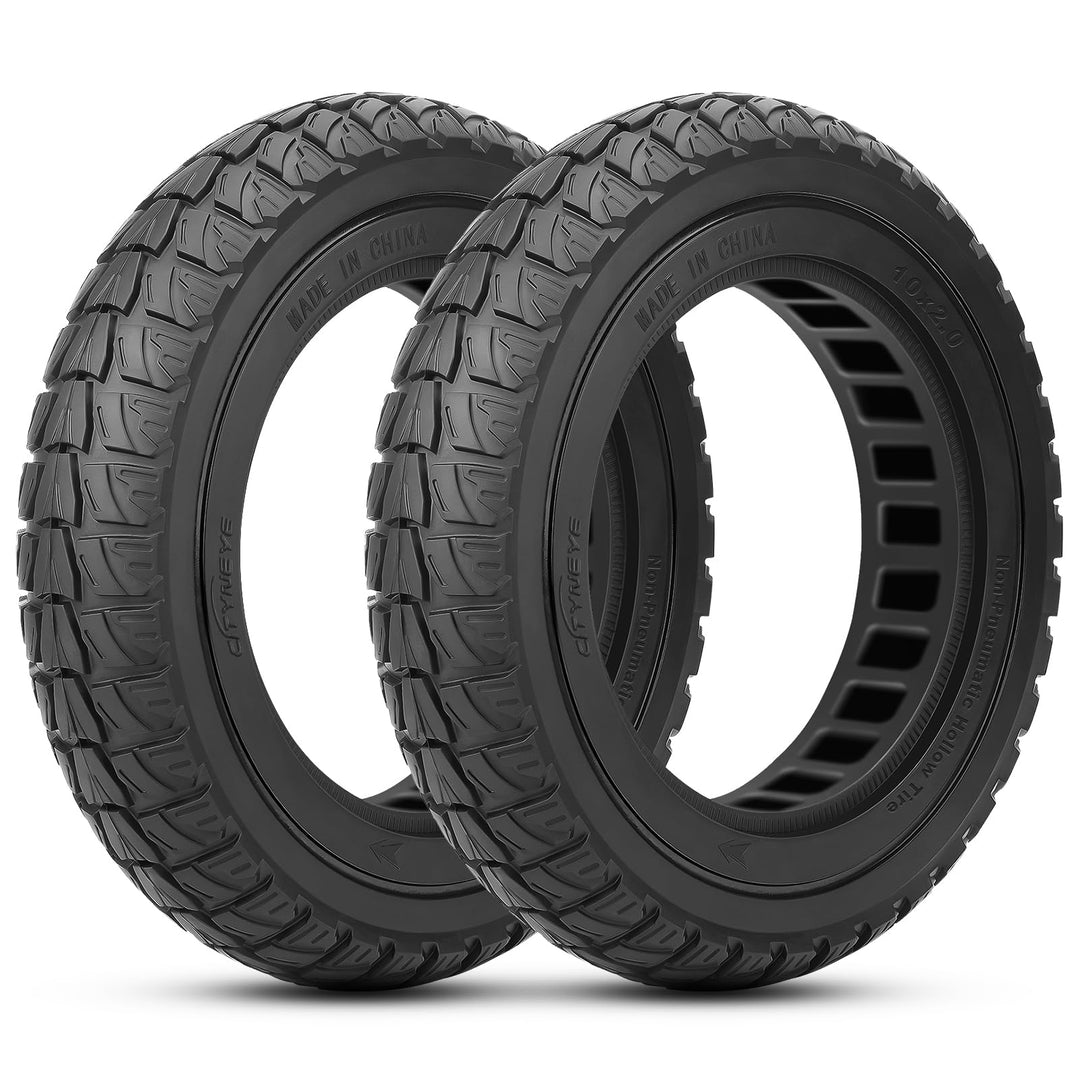 10x2 E Scooter Reifen Vollgummi Offroad, Vollgummireifen 10x2 mit Abriebfeste & Pannensichere, Wartu