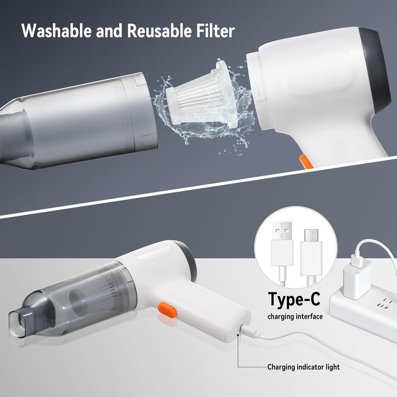 Handstaubsauger, multifunktionaler Auto-Staubsauger, 3-in-1, Staubsaugen, Blasen von Staub, tragbare