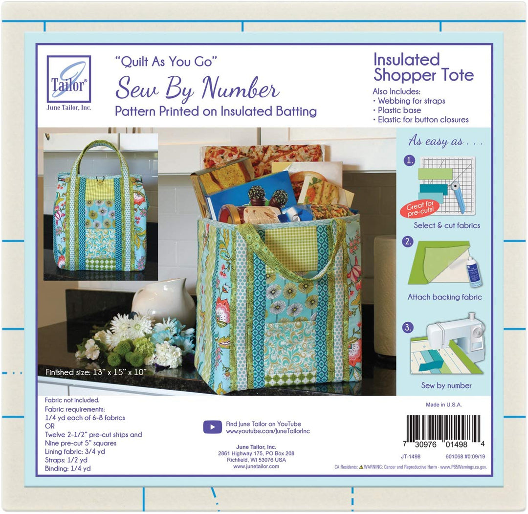 June Tailor Inc Quilt As You Go Isolierte Einkaufstasche QAYG Nähen/Nbr Isolated ShopTote