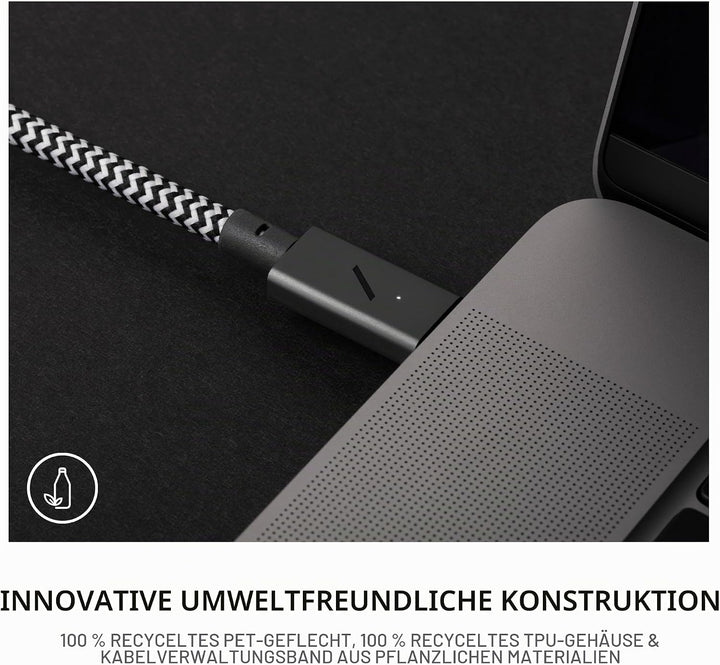 Native Union Type-C Belt Kabel Pro - 240 W USB-C auf USB-C 2.4m Ultrastarkes Ladekabel kompatibel mi